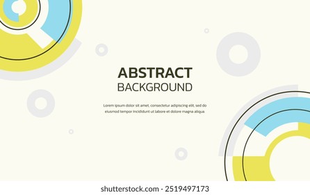 Ilustración vectorial de fondo geométrico abstracto azul y amarillo