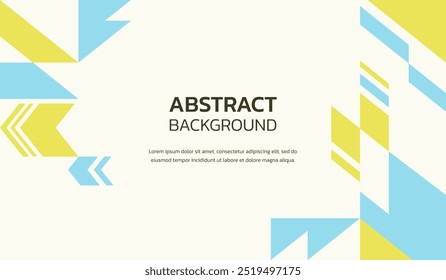 Blaue und gelbe abstrakte geometrische Hintergrund Vektorgrafik