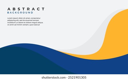 Ilustración vectorial de fondo geométrico abstracto azul y amarillo