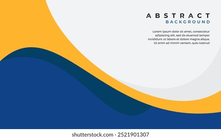 Ilustración vectorial de fondo geométrico abstracto azul y amarillo