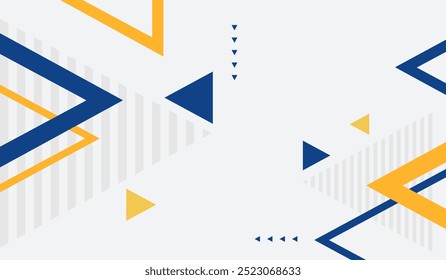 Ilustración vectorial de fondo geométrico abstracto azul y amarillo