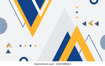 Blaue und gelbe abstrakte geometrische Hintergrund Vektorgrafik