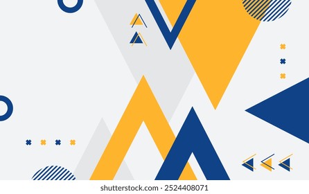 Ilustração do vetor de fundo geométrico abstrato azul e amarelo