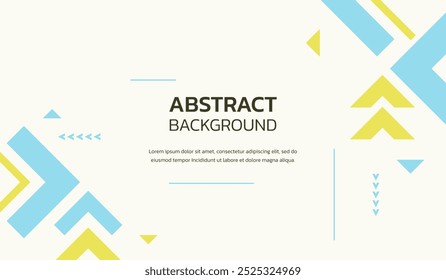 Ilustración vectorial de fondo geométrico abstracto azul y amarillo