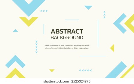 Ilustração do vetor de fundo geométrico abstrato azul e amarelo