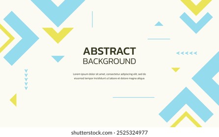 Ilustración vectorial de fondo geométrico abstracto azul y amarillo