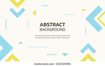 Blue and yellow abstract geometric background vector illustration