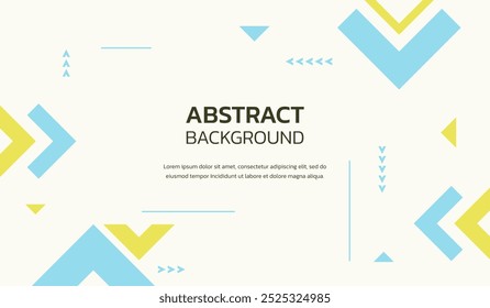 Ilustração do vetor de fundo geométrico abstrato azul e amarelo