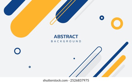 Blue and yellow abstract geometric background vector illustration