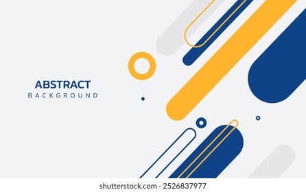 Ilustración vectorial de fondo geométrico abstracto azul y amarillo