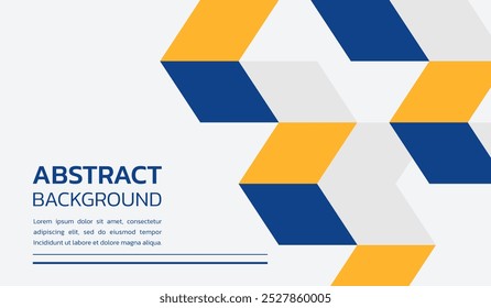 Ilustración vectorial de fondo geométrico abstracto azul y amarillo