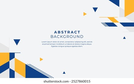 Ilustración vectorial de fondo geométrico abstracto azul y amarillo