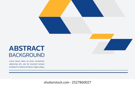 Ilustración vectorial de fondo geométrico abstracto azul y amarillo