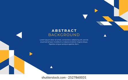 Blue and yellow abstract geometric background vector illustration