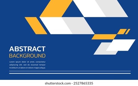 Ilustración vectorial de fondo geométrico abstracto azul y amarillo