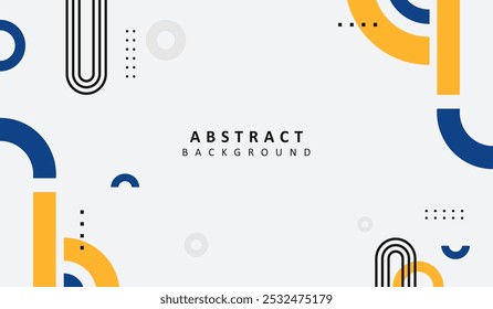 Ilustración vectorial de fondo geométrico abstracto azul y amarillo