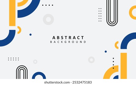 Blue and yellow abstract geometric background vector illustration