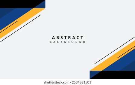 Ilustración vectorial de fondo geométrico abstracto azul y amarillo
