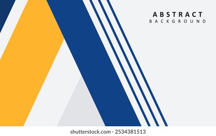 Ilustración vectorial de fondo geométrico abstracto azul y amarillo
