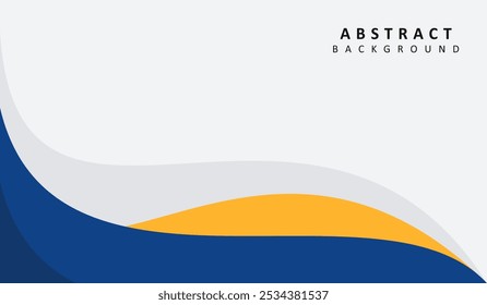 Ilustración vectorial de fondo geométrico abstracto azul y amarillo