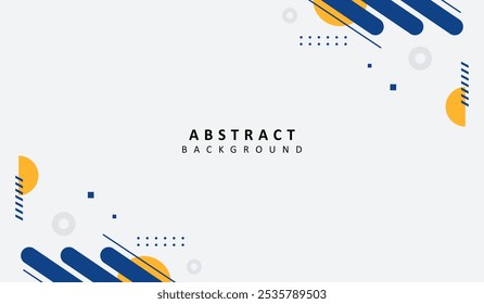 Ilustración vectorial de fondo geométrico abstracto azul y amarillo