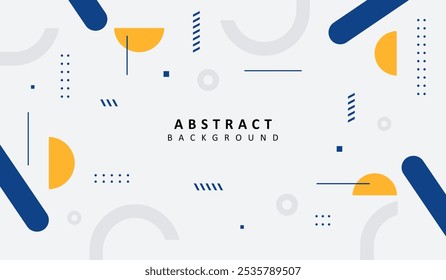 Ilustración vectorial de fondo geométrico abstracto azul y amarillo