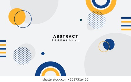 Ilustración vectorial de fondo geométrico abstracto azul y amarillo