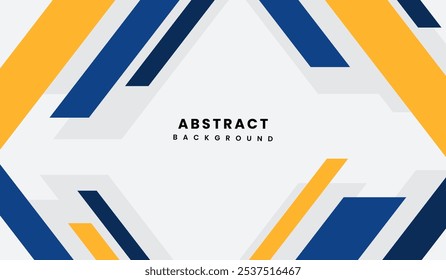 Ilustración vectorial de fondo geométrico abstracto azul y amarillo