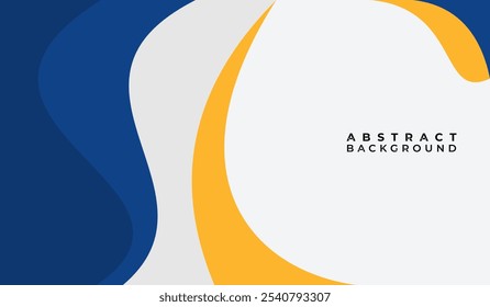 Ilustração do vetor de fundo geométrico abstrato azul e amarelo