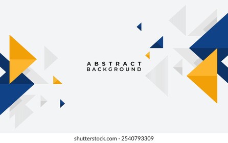 Blue and yellow abstract geometric background vector illustration