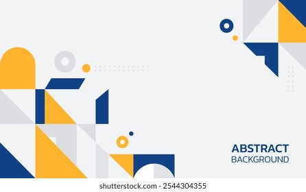 Blue and yellow abstract geometric background vector illustration