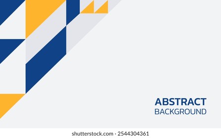 Ilustración vectorial de fondo geométrico abstracto azul y amarillo