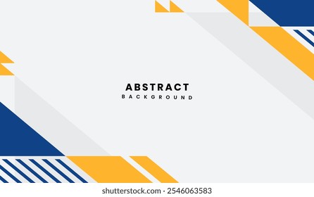 Ilustración vectorial de fondo geométrico abstracto azul y amarillo