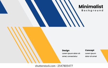 Blue and yellow abstract geometric background vector illustration