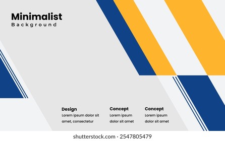 Blue and yellow abstract geometric background vector illustration