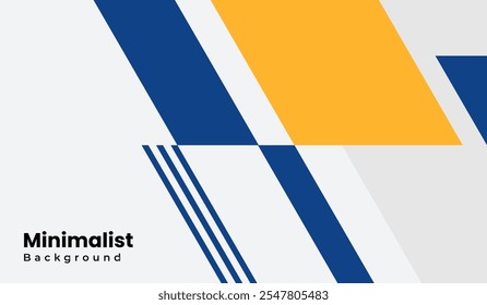 Ilustración vectorial de fondo geométrico abstracto azul y amarillo