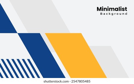 Blue and yellow abstract geometric background vector illustration