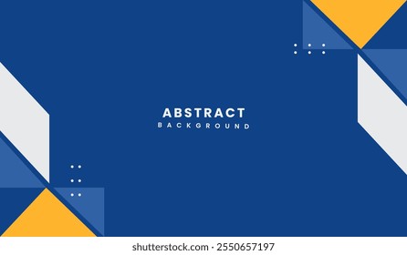 Ilustração do vetor de fundo geométrico abstrato azul e amarelo
