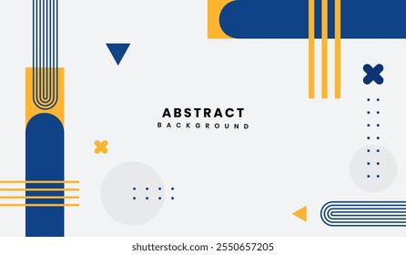 Ilustración vectorial de fondo geométrico abstracto azul y amarillo