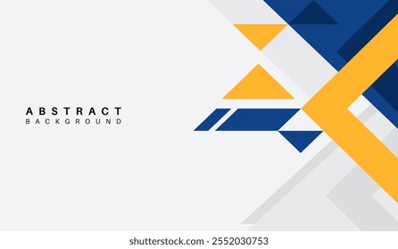 Ilustración vectorial de fondo geométrico abstracto azul y amarillo