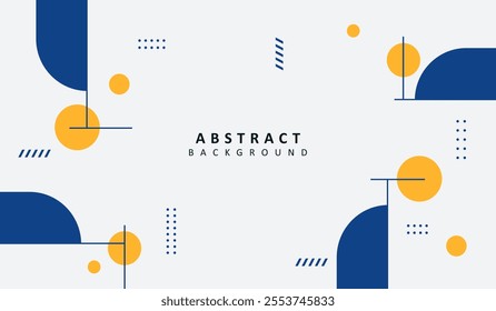 Blue and yellow abstract geometric background vector illustration