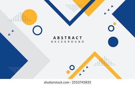 Blue and yellow abstract geometric background vector illustration
