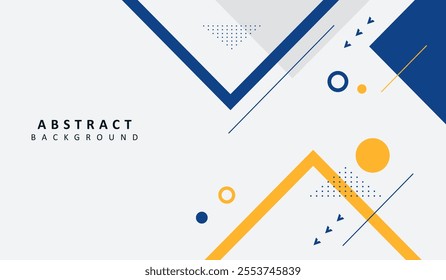 Blue and yellow abstract geometric background vector illustration