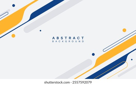 Blue and yellow abstract geometric background vector illustration