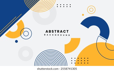 Blue and yellow abstract geometric background vector illustration
