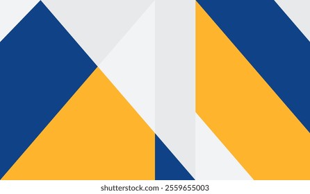 Blue and yellow abstract geometric background vector illustration