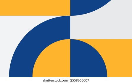 Blue and yellow abstract geometric background vector illustration