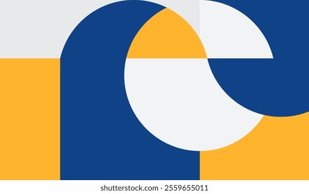 Blue and yellow abstract geometric background vector illustration