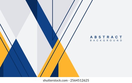 Blue and yellow abstract geometric background vector illustration
