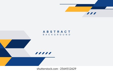 Blue and yellow abstract geometric background vector illustration